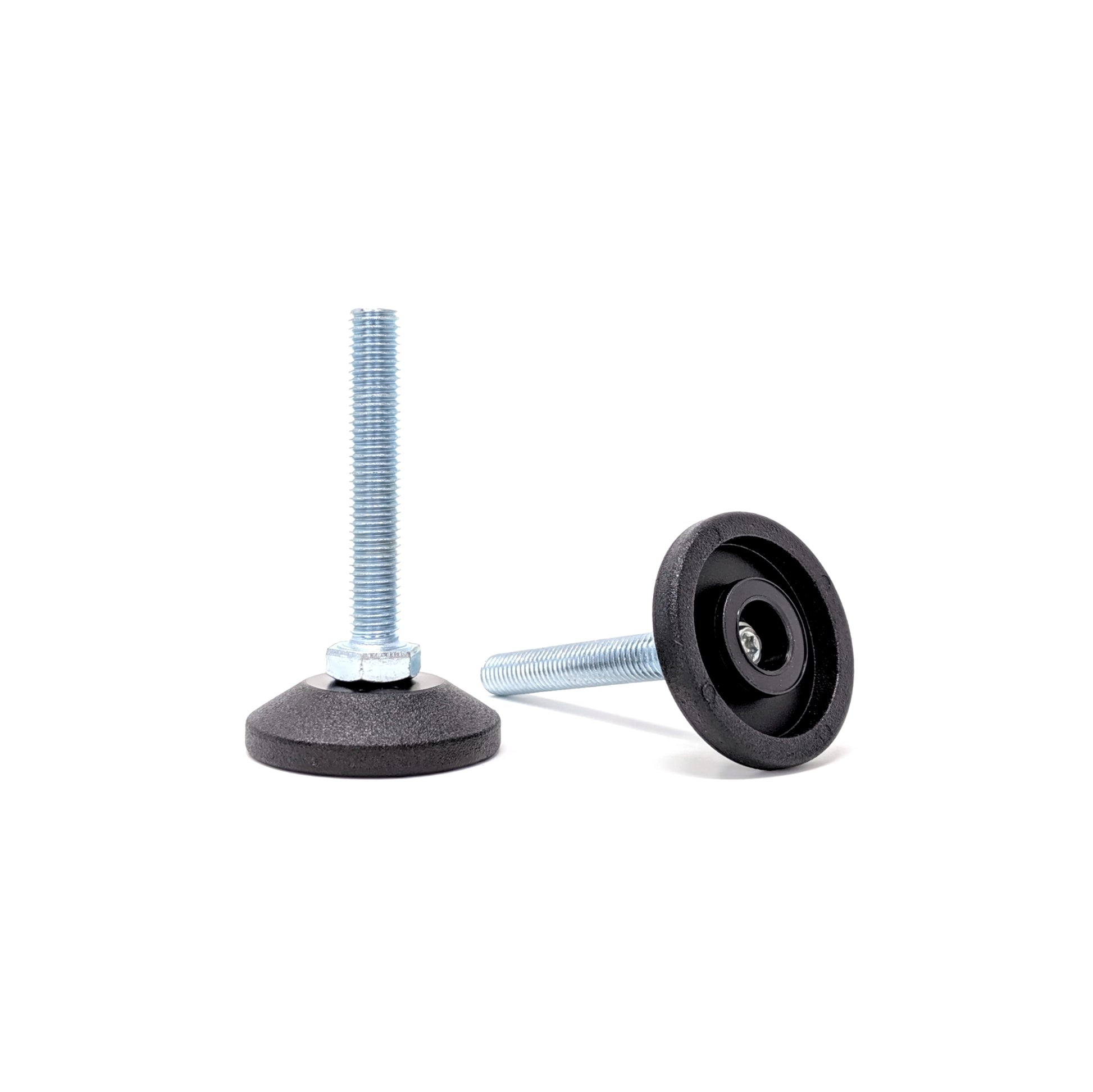 Adjustable Feet, 38mm Dia. Base, M8 50mm Thread, 400kg Static Load Capacity - Made In Germany - Keay Vital Parts