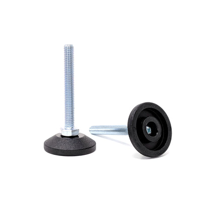 Adjustable Feet, 38mm Dia. Base, M8 60mm Thread, 400kg Static Load Capacity - Made In Germany - Keay Vital Parts
