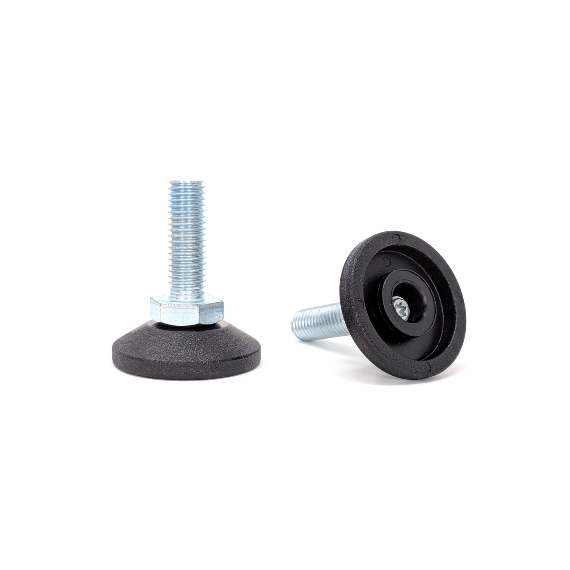 Adjustable Feet, 38mm Dia. Base, M10 30mm Thread, 550kg Static Load Capacity - Made In Germany - Keay Vital Parts