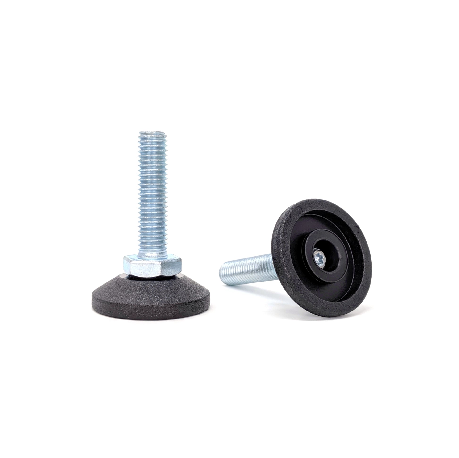 Adjustable Feet, 38mm Dia. Base, M10 40mm Thread, 550kg Static Load Capacity - Made In Germany - Keay Vital Parts
