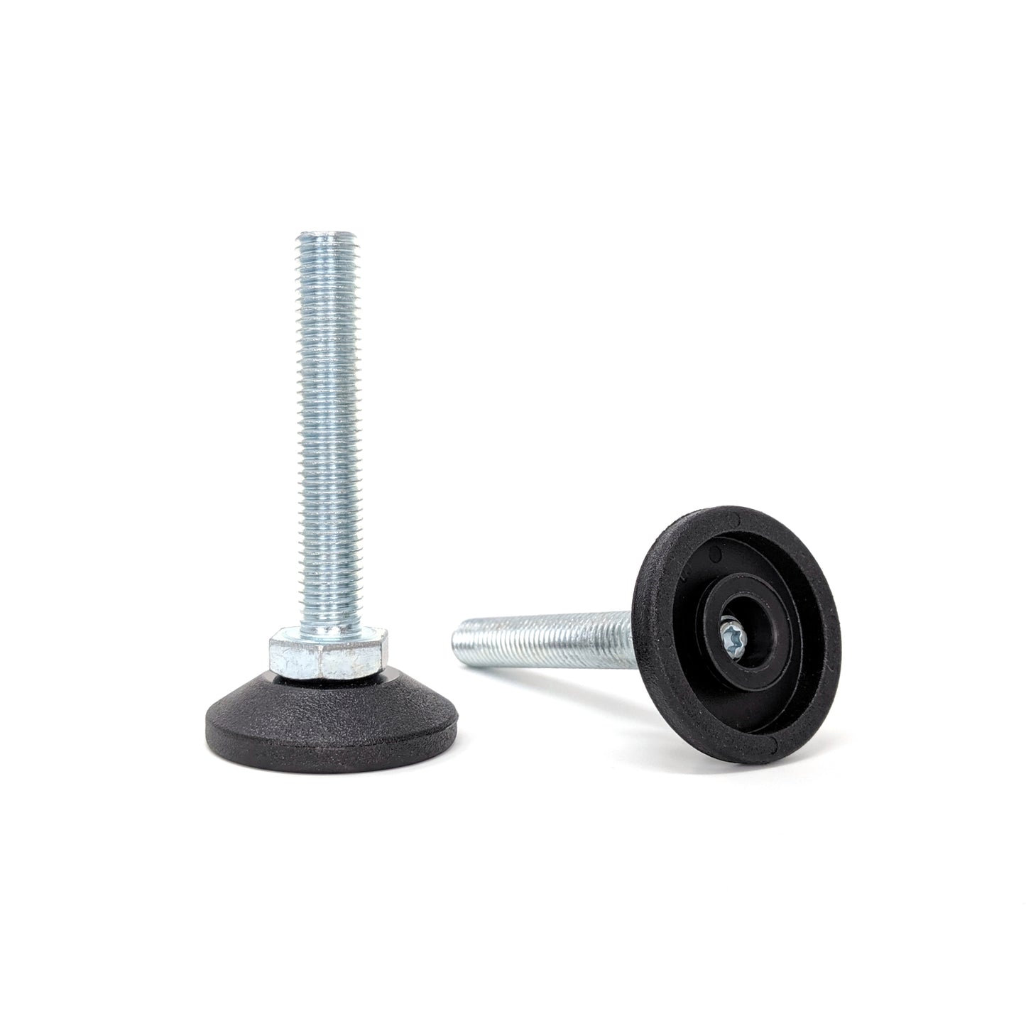Adjustable Feet, 38mm Dia. Base, M10 60mm Thread, 550kg Static Load Capacity - Made In Germany - Keay Vital Parts