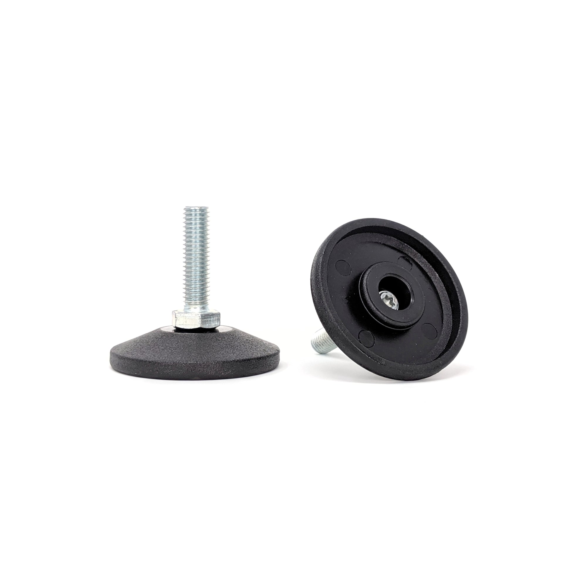 Adjustable Feet, 48mm Dia. Base, M8 30mm Thread, 400kg Static Load Capacity - Made In Germany - Keay Vital Parts