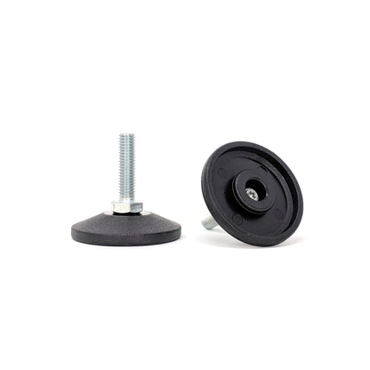 Adjustable Feet, 48mm Dia. Base, M8 30mm Thread, 400kg Static Load Capacity - Made In Germany - Keay Vital Parts