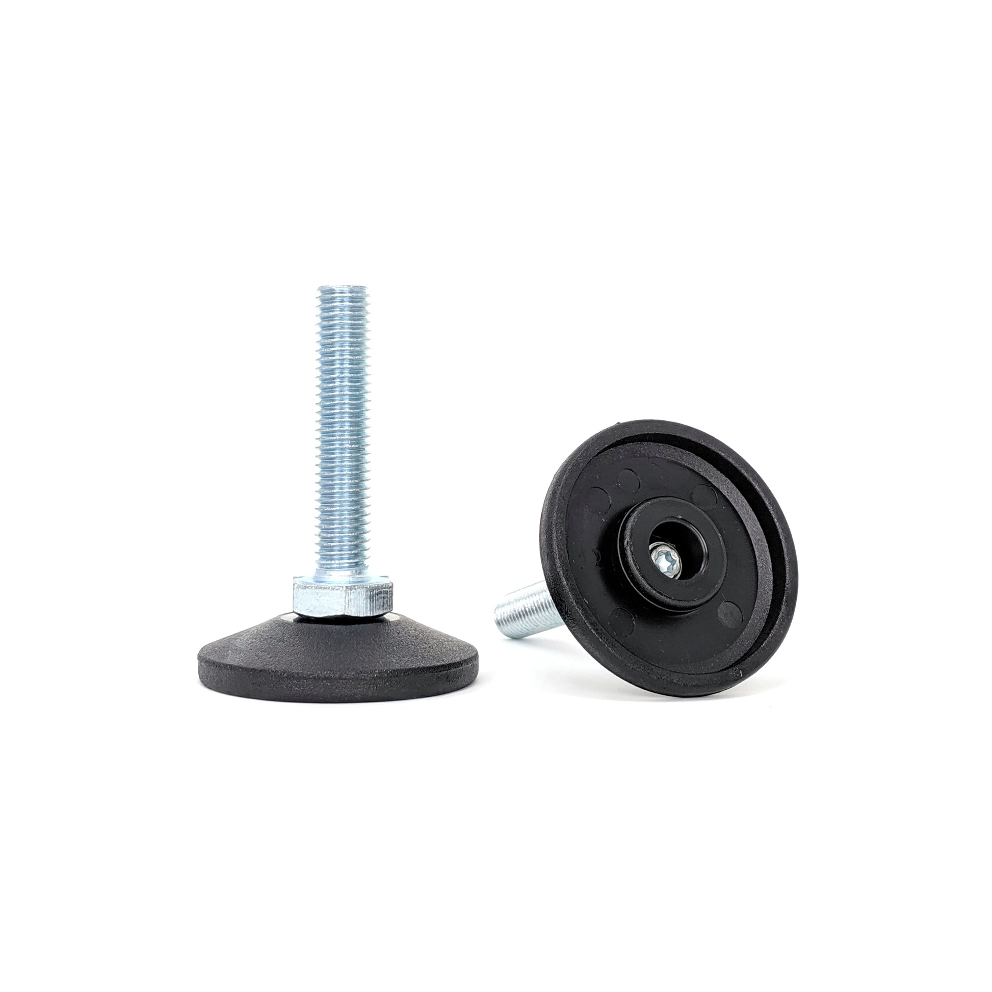 Adjustable Feet, 48mm Dia. Base, M10 50mm Thread, 550kg Static Load Capacity - Made In Germany - Keay Vital Parts