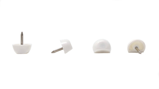 White Shelf Support Pegs with Straight Edge - Made in Germany - Keay Vital Parts