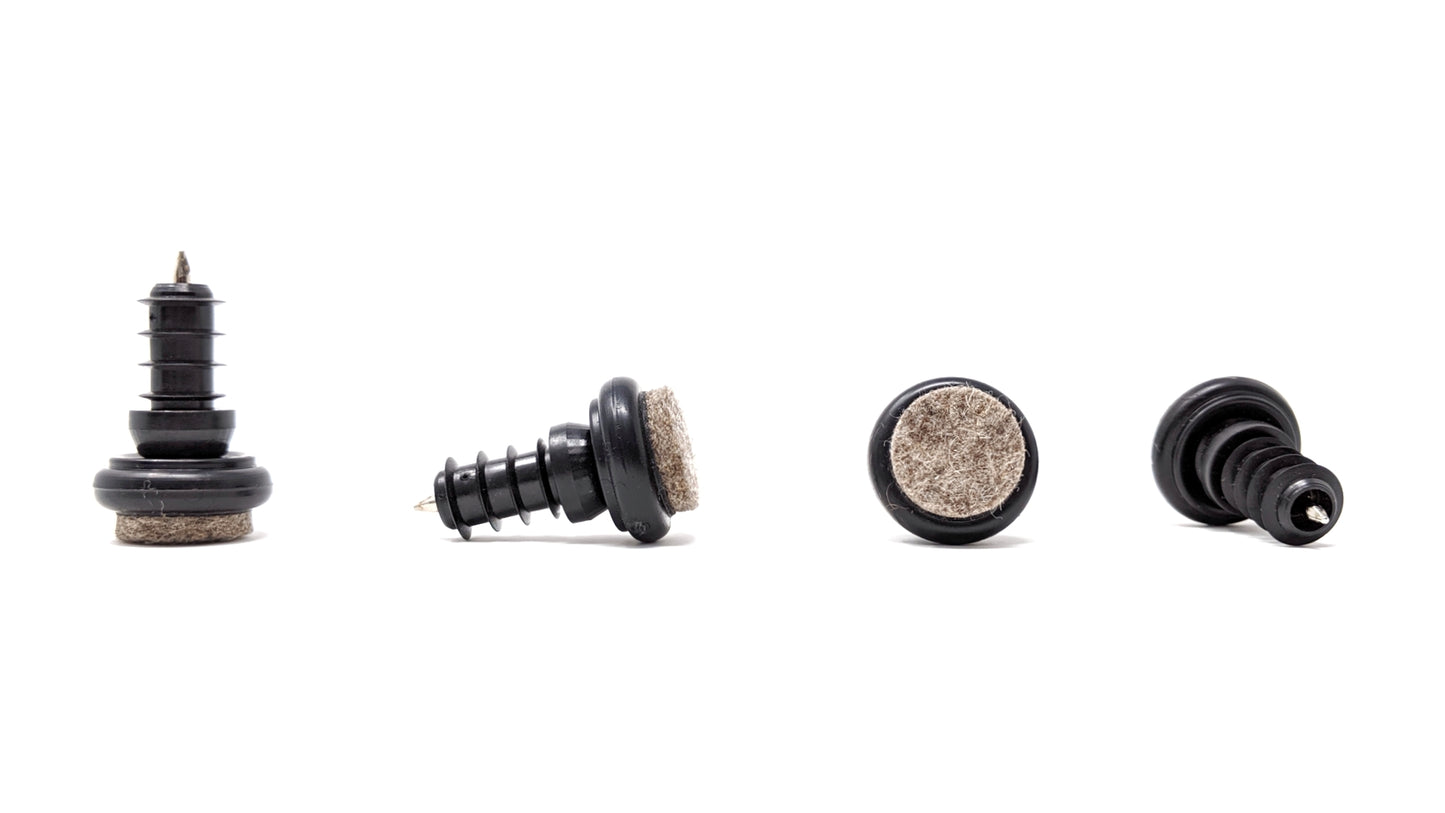 Metal Chair Leg Inserts Felt Gliders (For tubes with 10mm Inside Diameter - Pad Size 23mm) Made in Germany | Keay Vital Parts - Keay Vital Parts