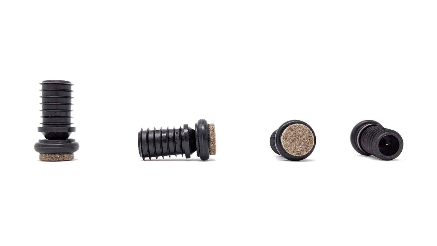 Metal Chair Leg Inserts Felt Gliders (For tubes with 16mm Inside Diameter - Pad Size 23mm) Made in Germany | Keay Vital Parts - Keay Vital Parts