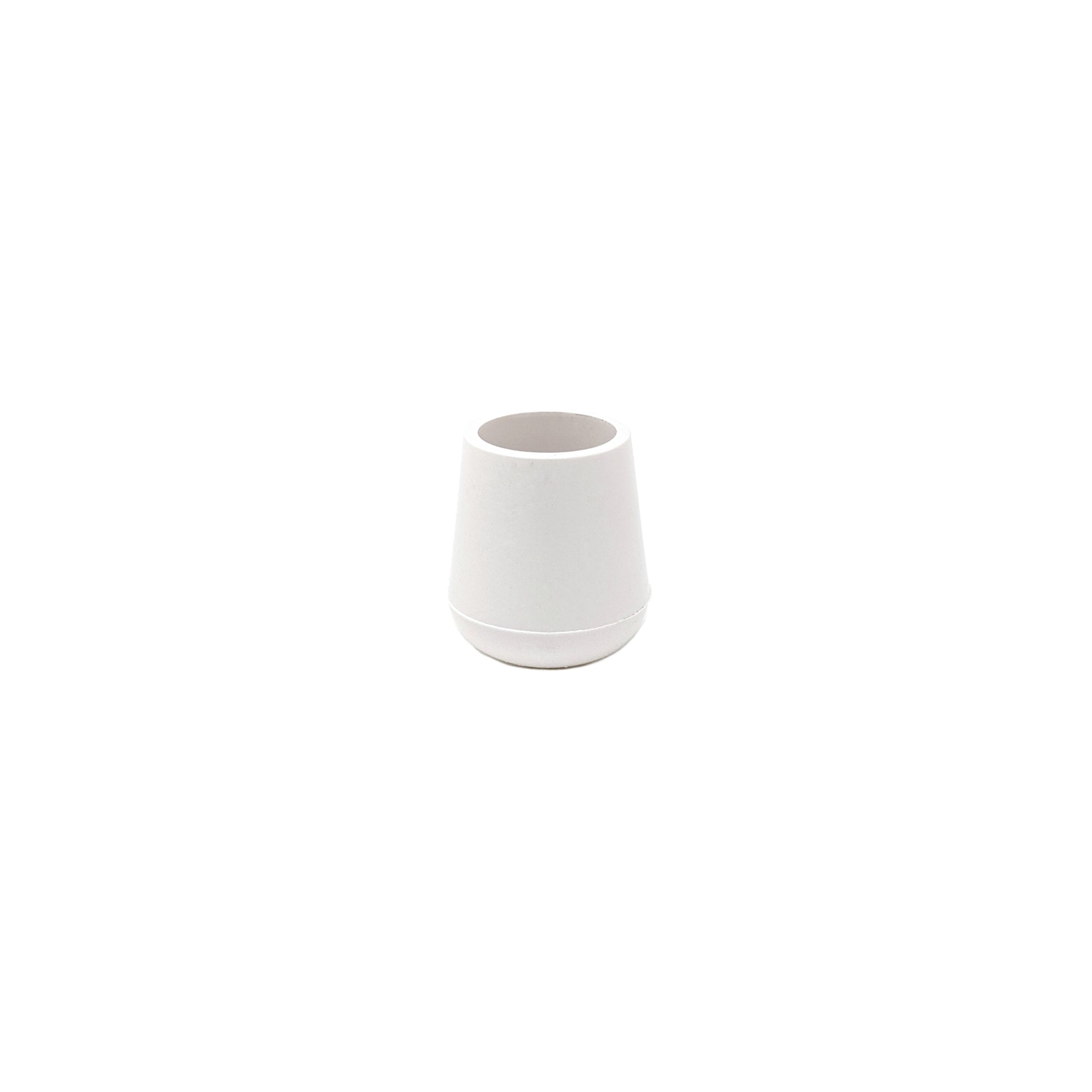 12mm White Rubber Ferrules with Steel Base Insert - Made in Germany - Keay Vital Parts