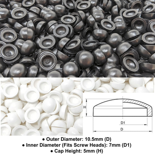 4. Screw Caps (Inner Diameter 7mm, Outer Diameter 10.5mm, Cap height 5mm) - Keay Vital Parts