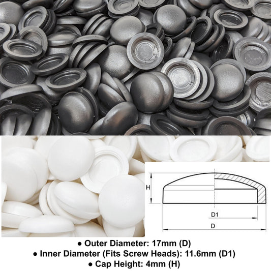 15. Screw Caps (Inner Diameter 11.6mm, Outer Diameter 17mm, Cap height 4mm) - Keay Vital Parts